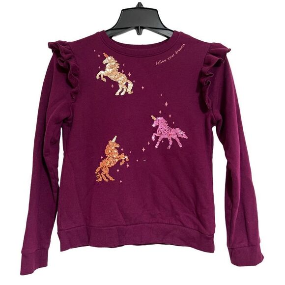 ‎Jumping Beans Ruffle Sleeve Sweatshirt - Picture 1 of 10